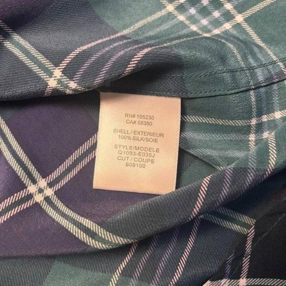 Equipment Femme Silk Plaid Blouse size XS - Picture 3 of 5